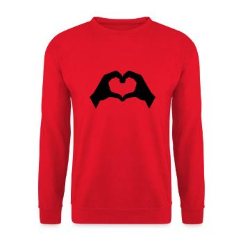 Main - Sweat-shirt Unisexe - rouge - Devant - Alina (178cm) & Michal (187cm)