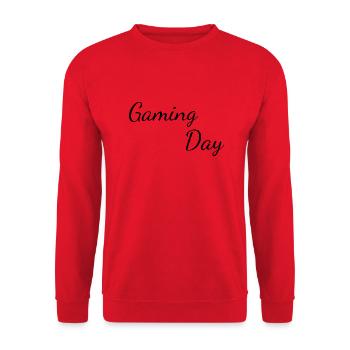 Gaming Day - Sweat-shirt Unisexe - rouge - Devant - Alina (178cm) & Michal (187cm)