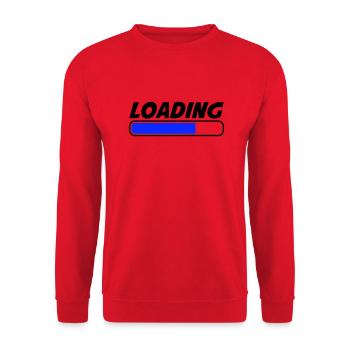 Loading - Unisex Pullover - Rot - Vorne - Alina (178cm) & Michal (187cm)