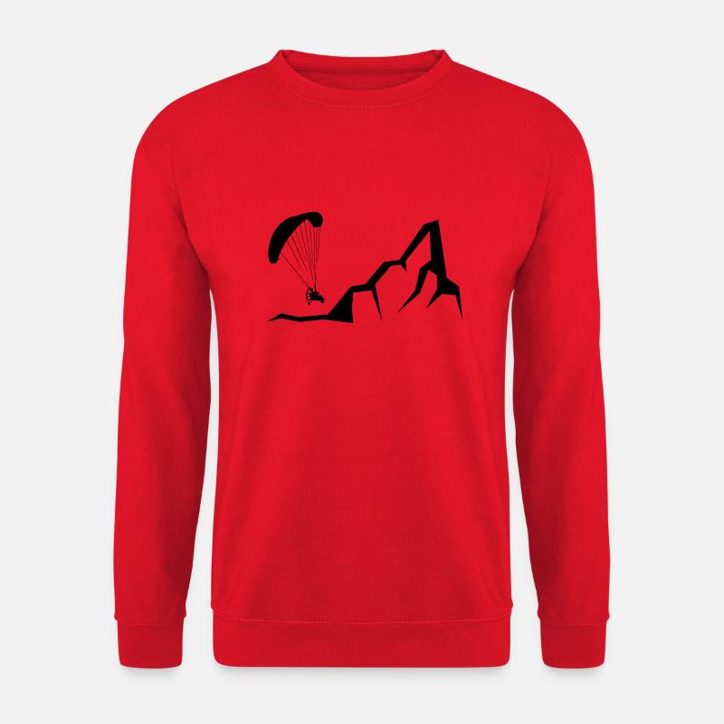 Mountain - Paragliding - (10) - Unisex Sweatshirt - red