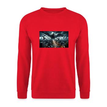 Bertram (DOVE) - Unisex Sweatshirt - red - Front - Alina (178cm) & Michal (187cm)
