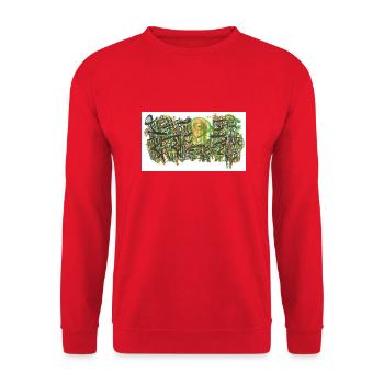 240721 01 - Unisex Pullover - Rot - Vorne - Alina (178cm) & Michal (187cm)