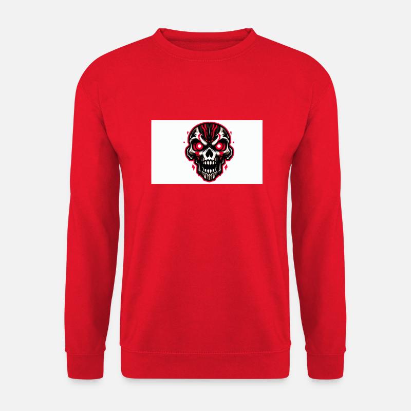 Animierter Schädel - Unisex Pullover - Rot