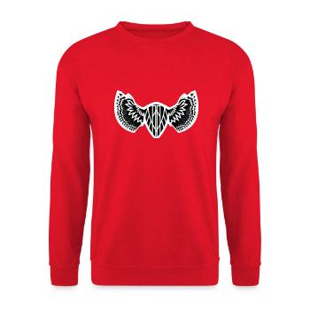 The Mystical Winged Ancient Shield - Unisex Sweatshirt - red - Front - Alina (178cm) & Michal (187cm)
