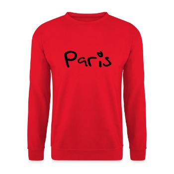 paris - Unisex Pullover - Rot - Vorne - Alina (178cm) & Michal (187cm)