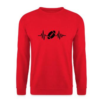Football - Unisex Pullover - Rot - Vorne - Alina (178cm) & Michal (187cm)