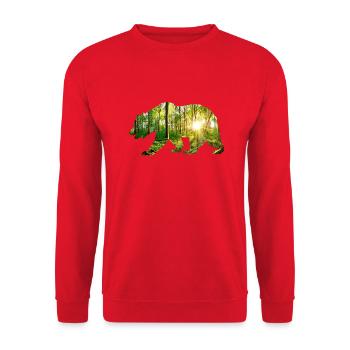 Environnement de l’ours - Sweat-shirt Unisexe - rouge - Devant - Alina (178cm) & Michal (187cm)