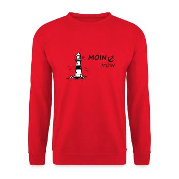 Moin Moin - Unisex Pullover - Rot - Vorne - Alina (178cm) & Michal (187cm)