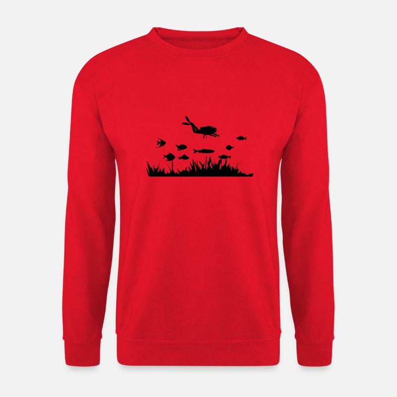 Diving Dive tauchen - Unisex Pullover - Rot