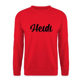 Heidi - Unisex Pullover - Rot - Vorne - Alina (178cm) & Michal (187cm)