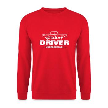 Pickup Driver unbrakable - Unisex Sweatshirt - red - Front - Alina (178cm) & Michal (187cm)