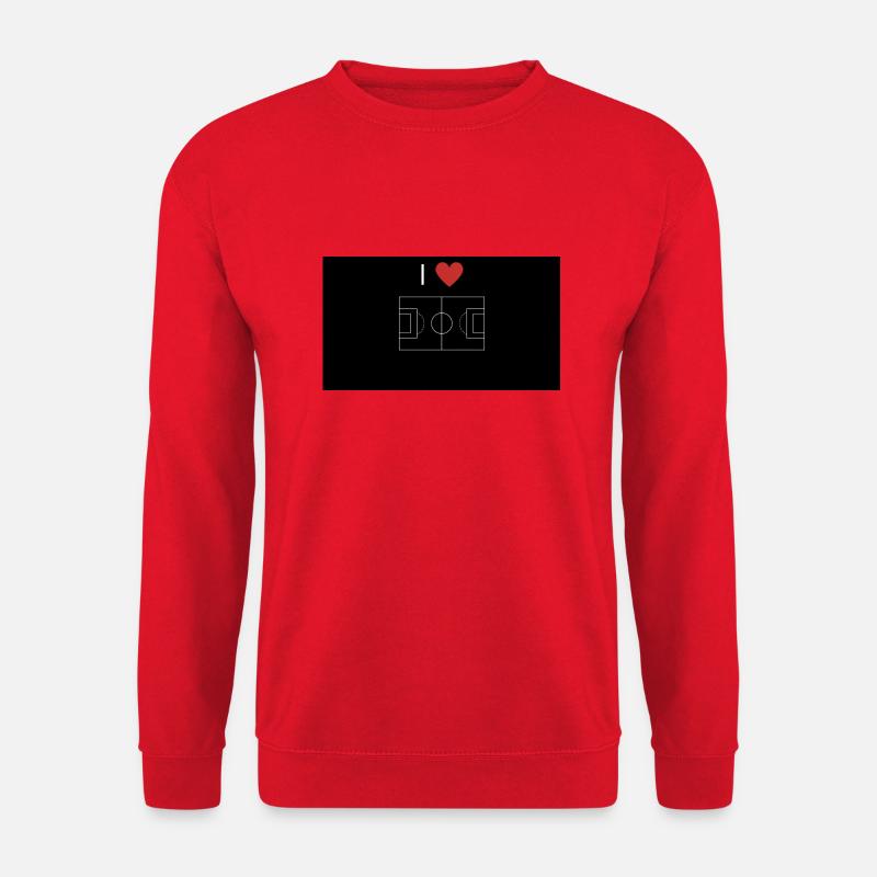 I love Fußball - Unisex Pullover - Rot