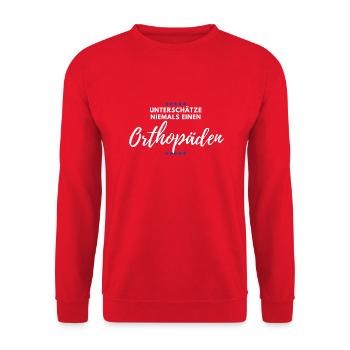 Orthopäde Orthopädie Doktor Mediziner - Unisex Pullover - Rot - Vorne - Alina (178cm) & Michal (187cm)