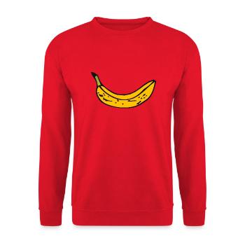 banane - Sweat-shirt Unisexe - rouge - Devant - Alina (178cm) & Michal (187cm)
