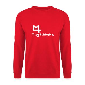 TM Tuyishimire Brand - Unisex Sweatshirt - red - Front - Alina (178cm) & Michal (187cm)