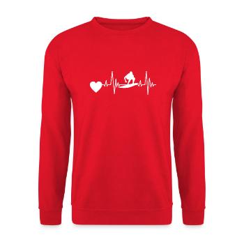 Surfer Surfboard Surfing Surfing Surfer - Unisex Sweatshirt - red - Front - Alina (178cm) & Michal (187cm)