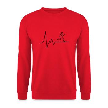 Coureur de battements de cœur - Sweat-shirt Unisexe - rouge - Devant - Alina (178cm) & Michal (187cm)