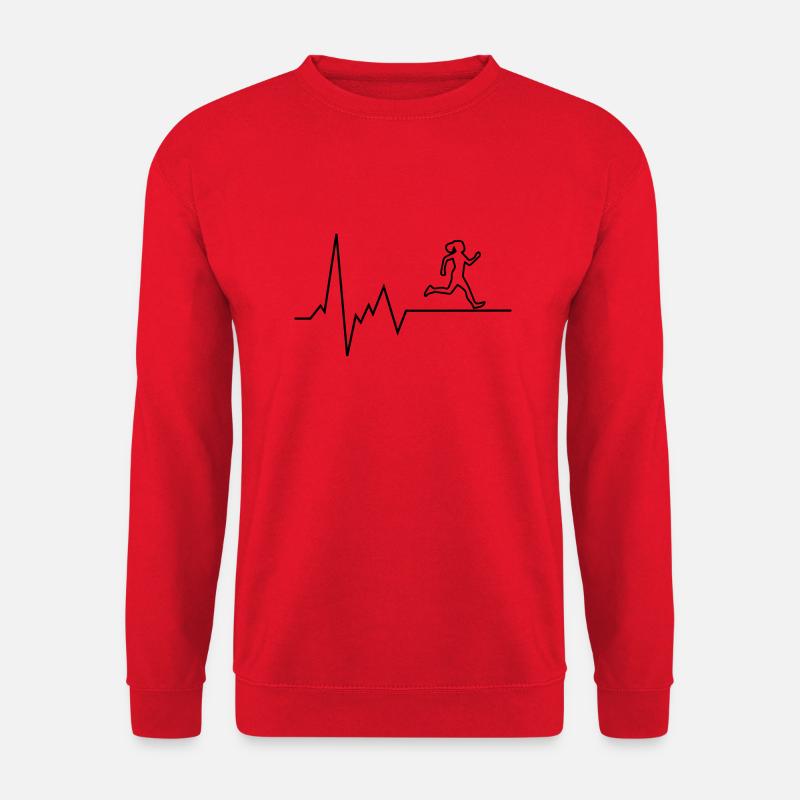 herzschlag läuferin - Unisex Pullover - Rot