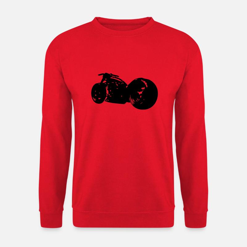 Motorrad großen roue1 - Unisex Pullover - Rot