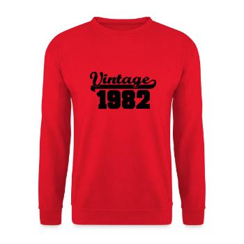 vintage 1982 - Unisex Sweatshirt - red - Front - Alina (178cm) & Michal (187cm)