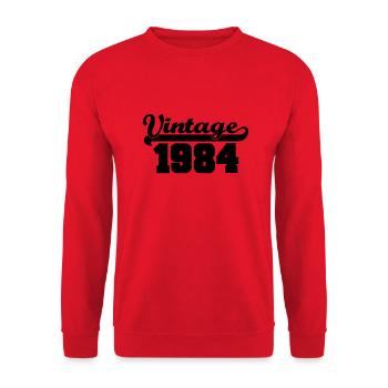 vintage 1984 - Unisex Sweatshirt - red - Front - Alina (178cm) & Michal (187cm)