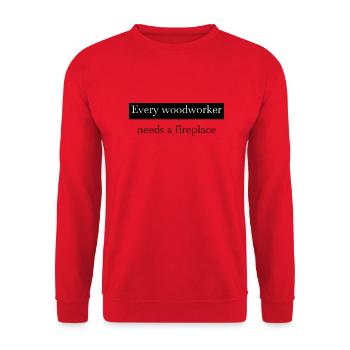 arboriculture funny woodworking daddesign - Unisex Sweatshirt - red - Front - Alina (178cm) & Michal (187cm)