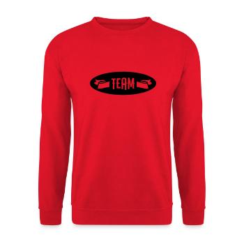équipe - Sweat-shirt Unisexe - rouge - Devant - Alina (178cm) & Michal (187cm)