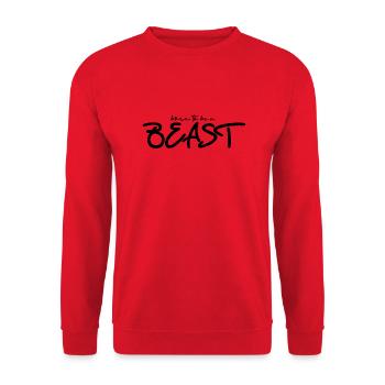 Born to be a Biest - Unisex Pullover - Rot - Vorne - Alina (178cm) & Michal (187cm)