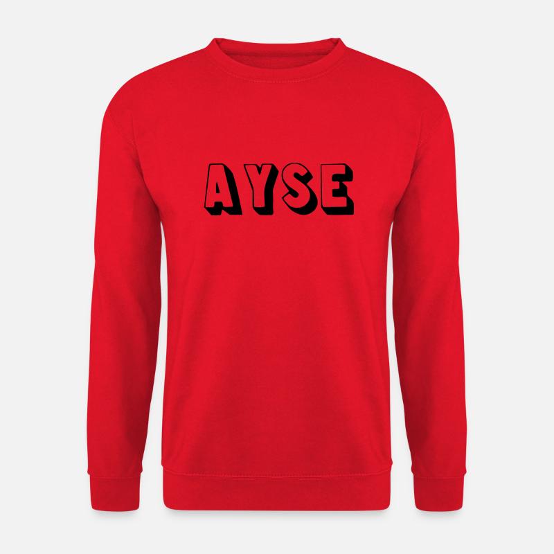Name - Ayse - Unisex Sweatshirt - red