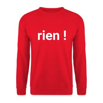 rien - Sweat-shirt Unisexe - rouge - Devant - Alina (178cm) & Michal (187cm)