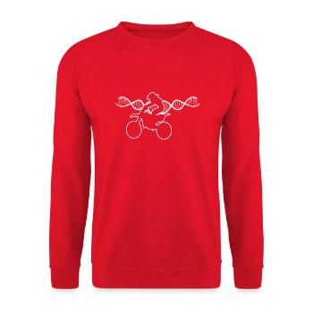 Motorcycle Motorcross Motorbike Fan Motorcyclists - Unisex Sweatshirt - red - Front - Alina (178cm) & Michal (187cm)