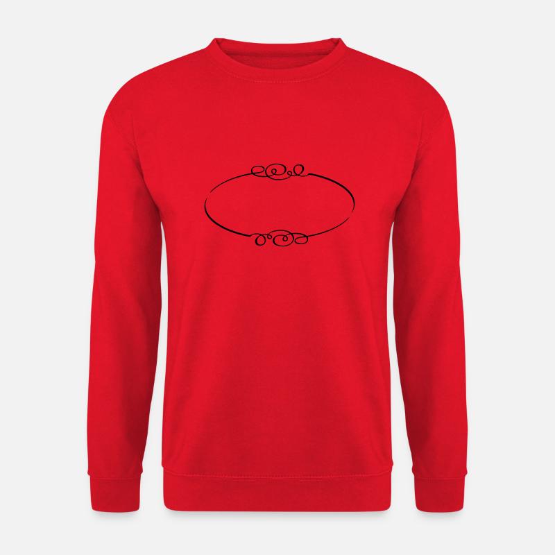 Schnörkel Flora Vintage - Unisex Pullover - Rot