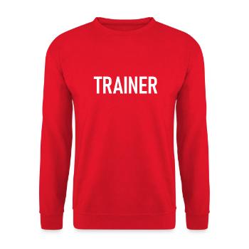 Trainer Coach Sport Training - Unisex Pullover - Rot - Vorne - Alina (178cm) & Michal (187cm)