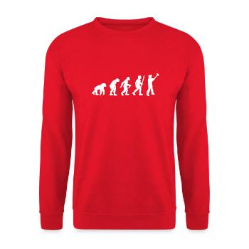 Maler und Lackierer Streichen Evolution Pinsel - Unisex Pullover - Rot - Vorne - Alina (178cm) & Michal (187cm)