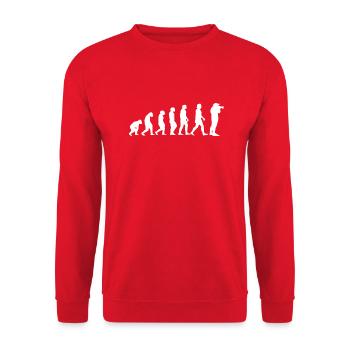 Photographers Evolution Camera Photography funny - Unisex Sweatshirt - red - Front - Alina (178cm) & Michal (187cm)