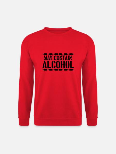 May contain alcohol saying - Unisex Sweatshirt - red