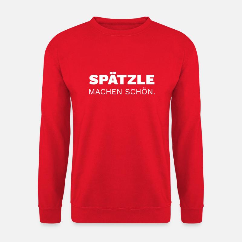 Spätzle machen schön - Farbwechsel - Unisex Pullover - Rot