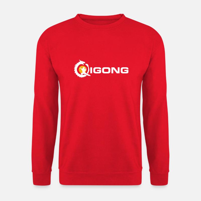 Qigong Dragon weiss - Unisex Pullover - Rot