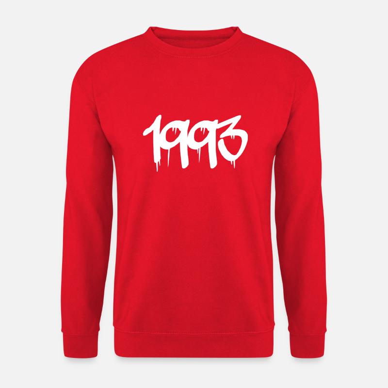 1993 's Logo Jahr 93 Geschenk Idee Geburt - Unisex Pullover - Rot