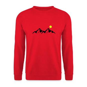 mountains - Unisex Pullover - Rot - Vorne - Alina (178cm) & Michal (187cm)