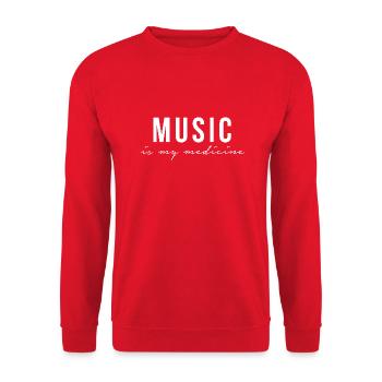 La musique est ma médecine - Sweat-shirt Unisexe - rouge - Devant - Alina (178cm) & Michal (187cm)