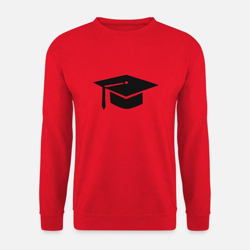 doktorhut uni abi barett doktorhut mortarboard - Unisex Pullover - Rot