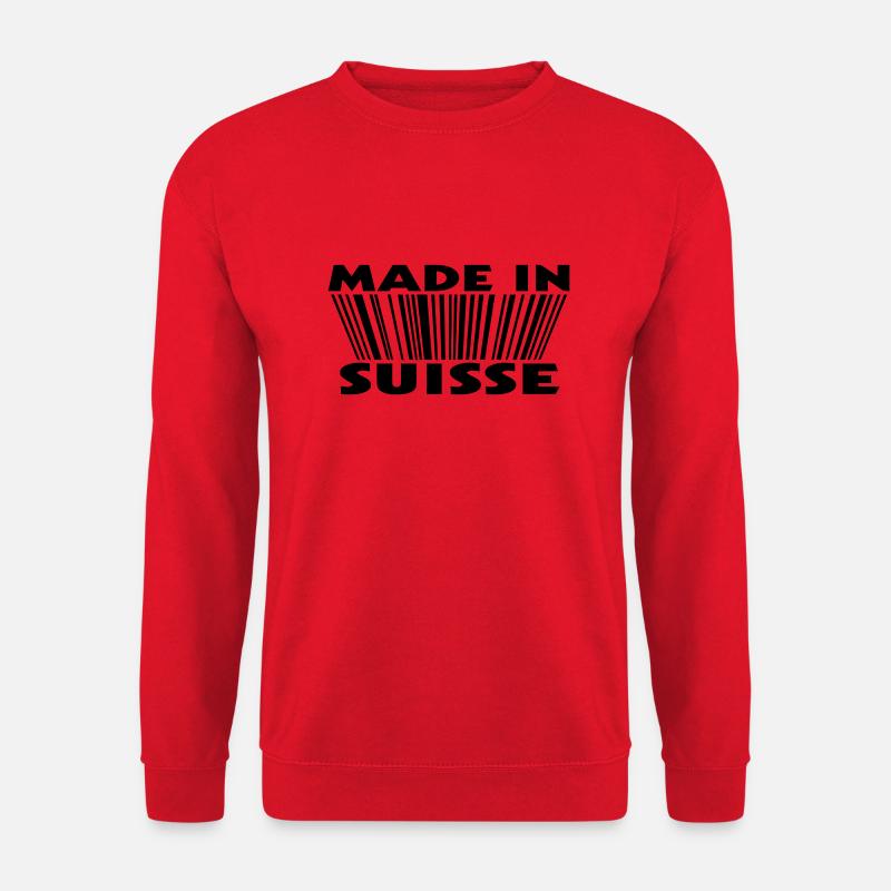 Made in suisse 3D code - Unisex Sweatshirt - red