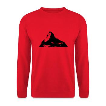matterhorn berg - Unisex Pullover - Rot - Vorne - Alina (178cm) & Michal (187cm)