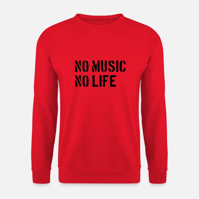 No Music, No Life - Unisex Pullover - Rot