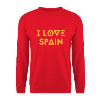 I LOVE SPAIN - Unisex Pullover - Rot - Vorne - Alina (178cm) & Michal (187cm)