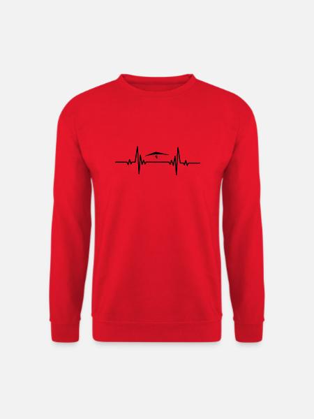 Herzschlag extremes Drachenfliegen - Unisex Pullover - Rot