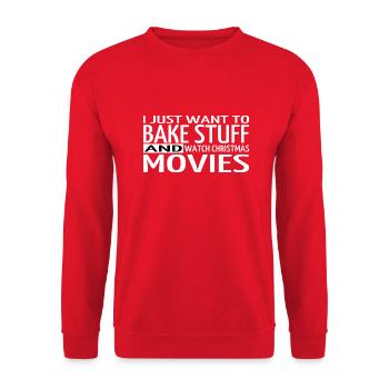 awkward santa baker profession awesome - Unisex Pullover - Rot - Vorne - Alina (178cm) & Michal (187cm)