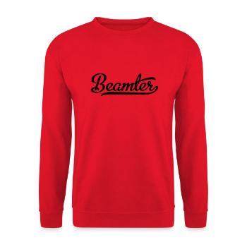 Beamter - Unisex Pullover - Rot - Vorne - Alina (178cm) & Michal (187cm)