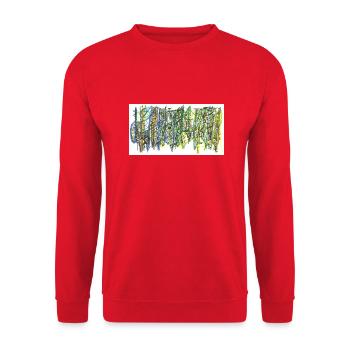 240725 03 - Unisex Pullover - Rot - Vorne - Alina (178cm) & Michal (187cm)